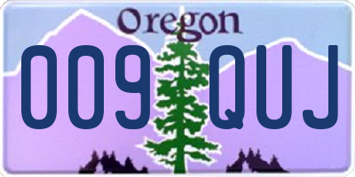OR license plate 009QUJ