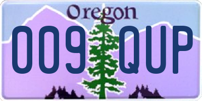 OR license plate 009QUP