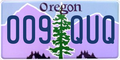 OR license plate 009QUQ
