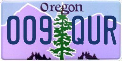 OR license plate 009QUR