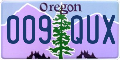 OR license plate 009QUX