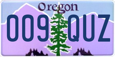 OR license plate 009QUZ