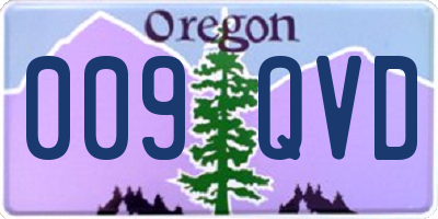 OR license plate 009QVD