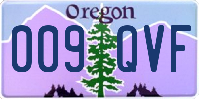 OR license plate 009QVF