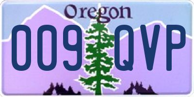 OR license plate 009QVP