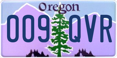 OR license plate 009QVR