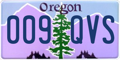 OR license plate 009QVS