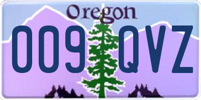 OR license plate 009QVZ