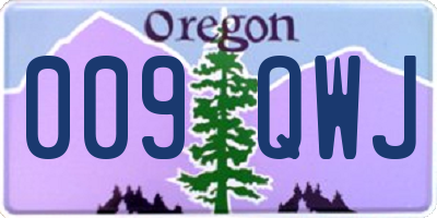 OR license plate 009QWJ