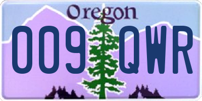 OR license plate 009QWR
