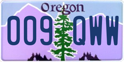 OR license plate 009QWW