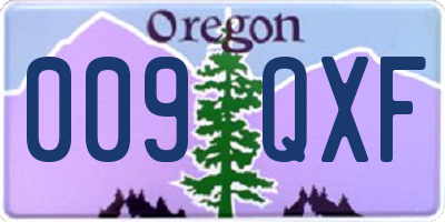 OR license plate 009QXF