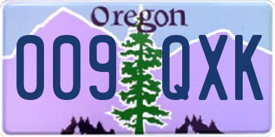 OR license plate 009QXK