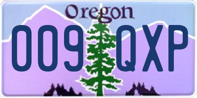 OR license plate 009QXP