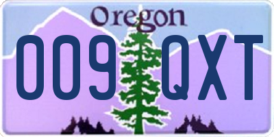 OR license plate 009QXT