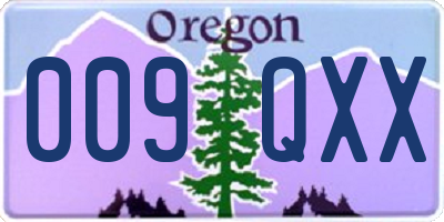 OR license plate 009QXX