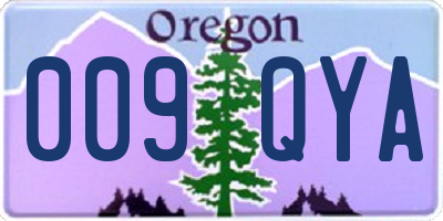 OR license plate 009QYA