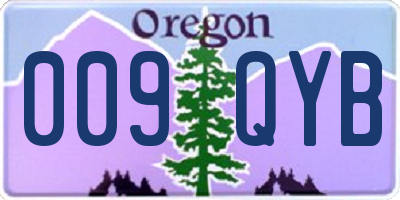 OR license plate 009QYB