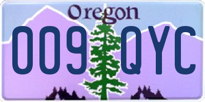 OR license plate 009QYC