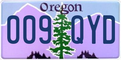 OR license plate 009QYD