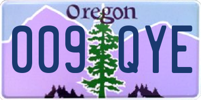 OR license plate 009QYE