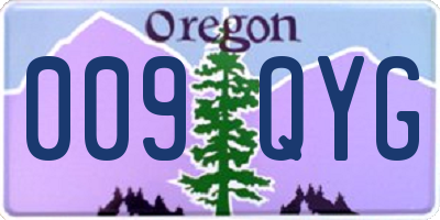 OR license plate 009QYG