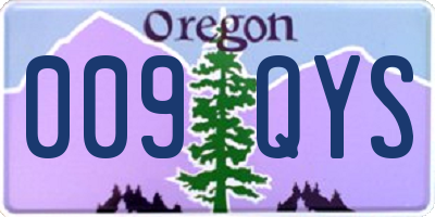 OR license plate 009QYS