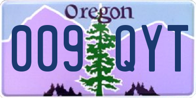 OR license plate 009QYT