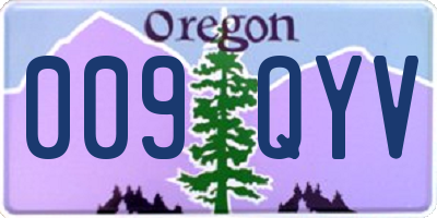 OR license plate 009QYV