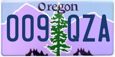 OR license plate 009QZA