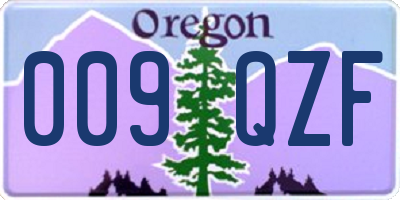 OR license plate 009QZF