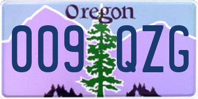OR license plate 009QZG