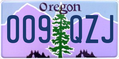 OR license plate 009QZJ