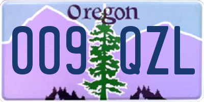 OR license plate 009QZL