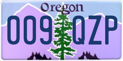 OR license plate 009QZP