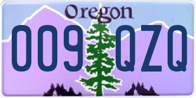 OR license plate 009QZQ