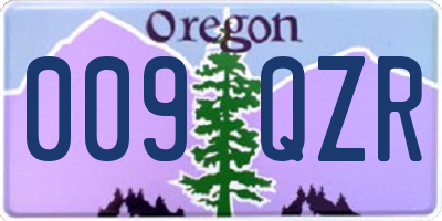 OR license plate 009QZR