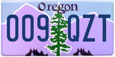 OR license plate 009QZT