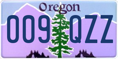 OR license plate 009QZZ