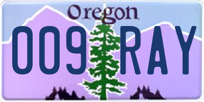 OR license plate 009RAY