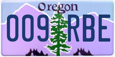 OR license plate 009RBE