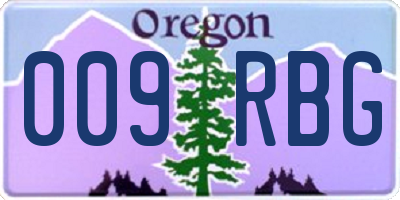 OR license plate 009RBG