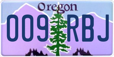 OR license plate 009RBJ