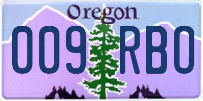 OR license plate 009RBO