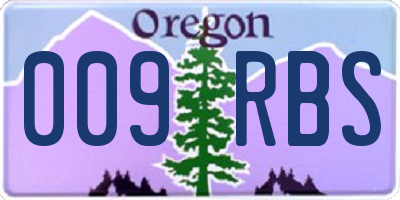 OR license plate 009RBS