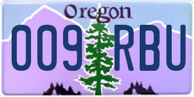 OR license plate 009RBU