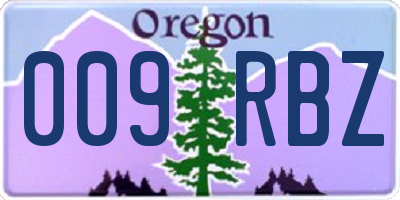 OR license plate 009RBZ