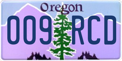 OR license plate 009RCD