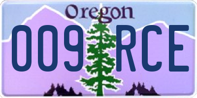 OR license plate 009RCE
