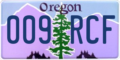 OR license plate 009RCF